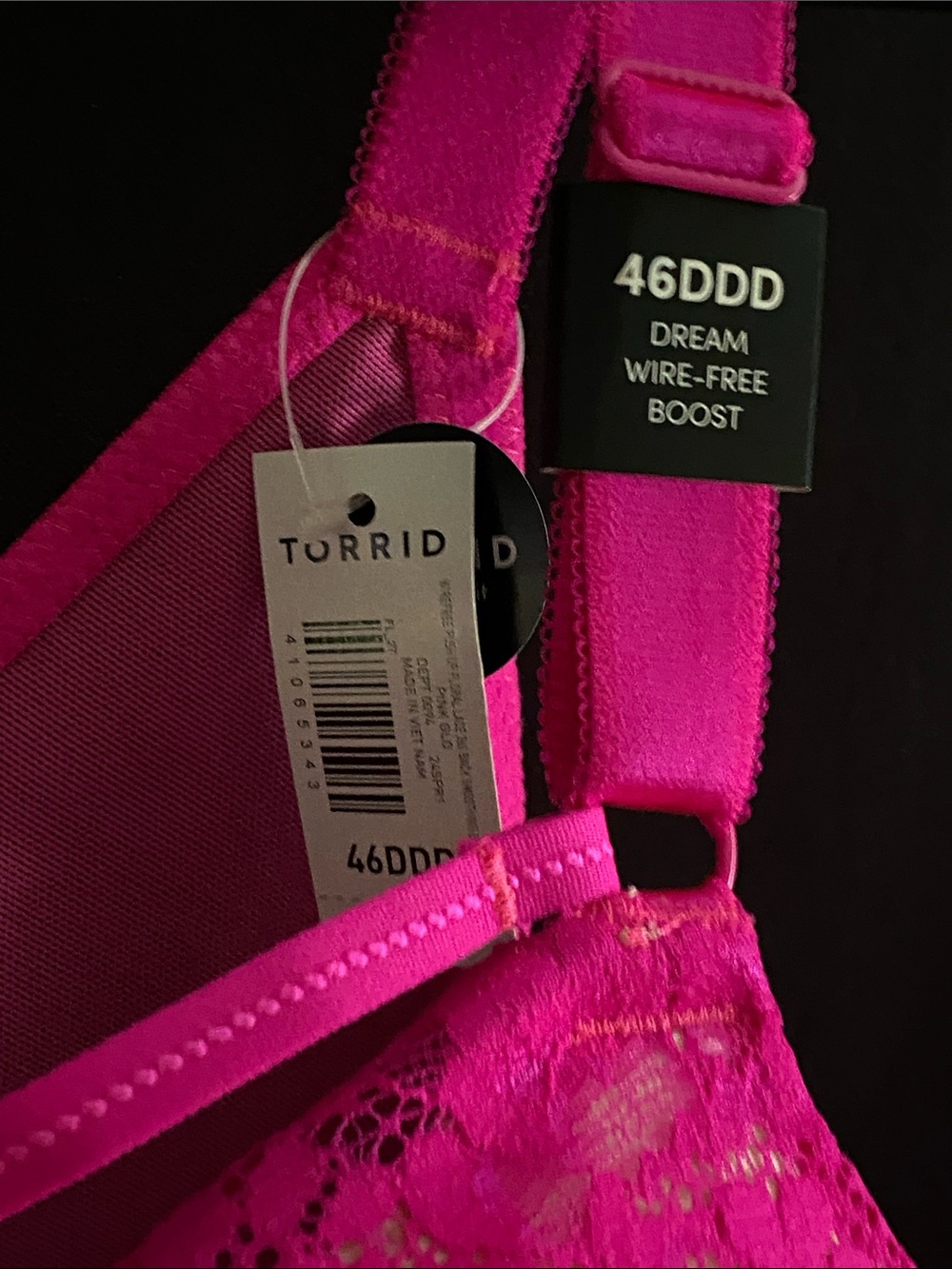 NWT torrid 46DDD PINK Lace Dream Wire Free Boost Full-Coverage Bra Adj Straps - Picture 3 of 11